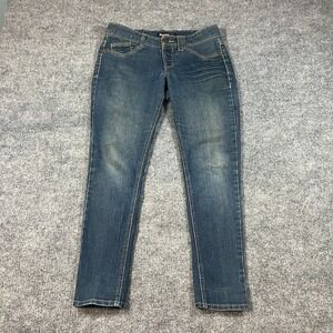 Rewind Skinny Jeans Womens 7 Blue Denim Stretch Medium Wash Low Rise Streetwear